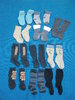 Sockenpaket,Gr.19-22,11 Paar,1x angeraut,3x ABS,7x Kniestrümpfe,1x Woll