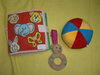 Paket Softspielzeug:Knisterbuch,Rasselball,Rasselgreifling