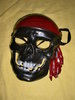 Helloween Gesichtsmaske "Kopf Piraten-Skelett"