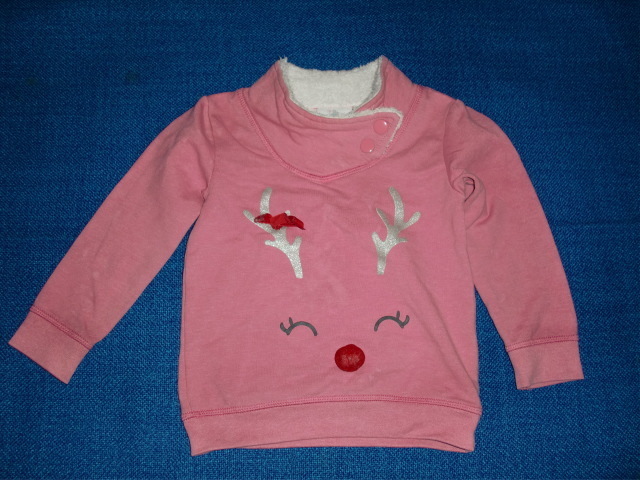 Topomini Weihnachts-Sweatshirt,Pullover,Gr.92,kuschlig angeraut